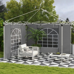 Sada 2 bočních panelů pro altán 3x3/3x6 m | šedé