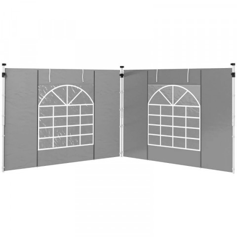 Sada 2 bočních panelů pro altán 3x3/3x6 m | šedé č.4