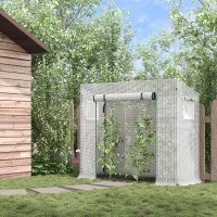 Fóliový skleník s rolovacími dveřmi a bočním oknem | bílý
