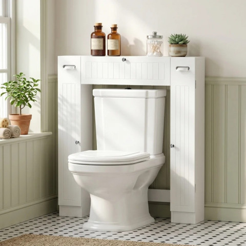 Závěsná skříňka nad WC | bílá č.3