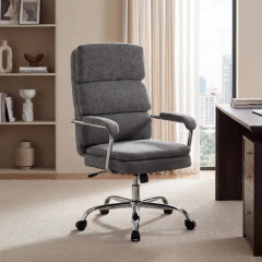 Kancelářská ergonomická otočná židle s područkami | šedá č.3