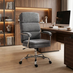 Kancelářská ergonomická otočná židle s područkami | šedá č.1