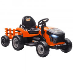 Elektrický dětský traktor s přívěsem | oranžový č.3