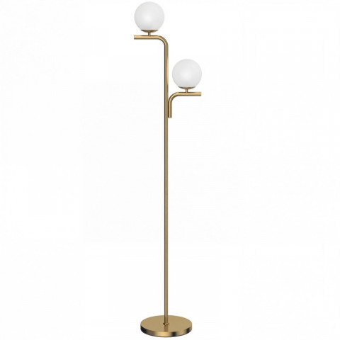 Moderní lampa se skleněnými kulovými stínidly | zlatá č.2