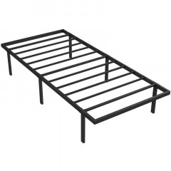 Kovový rám postele s úložným prostorem 90 x 200 cm | černý