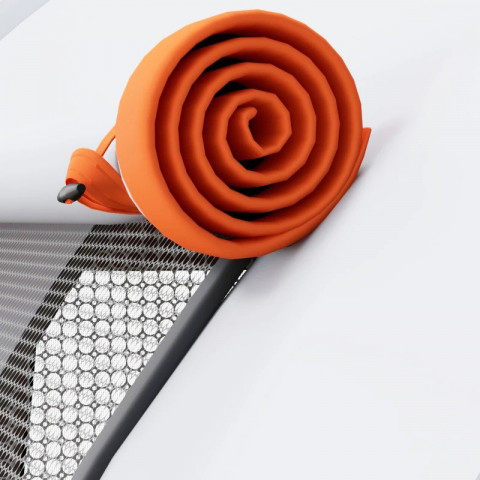 Tunelový stan pro 6 osob, 480 x 260 x 200 cm | krémově bílý + oranžový č.4