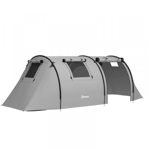 Kempinkový stan pro 3-4 osoby 470 x 220 x 150 cm | šedý č.2