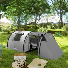 Kempinkový stan pro 3-4 osoby 470 x 220 x 150 cm | šedý
