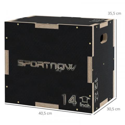 Skákací dřevěný plyobox 3 v 1 | černý č.3