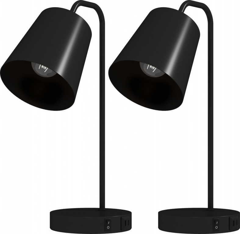 2 moderní stolní lampy | černé