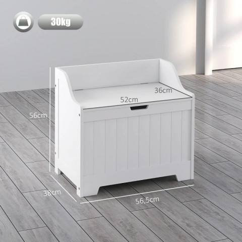 Úložný box s bezpečnostním závěsem 60 x 38 x 56 cm | bílý č.2