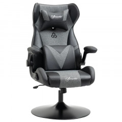 Ergonomická herní židle s nastavitelnými područkami | černá + šedá č.3