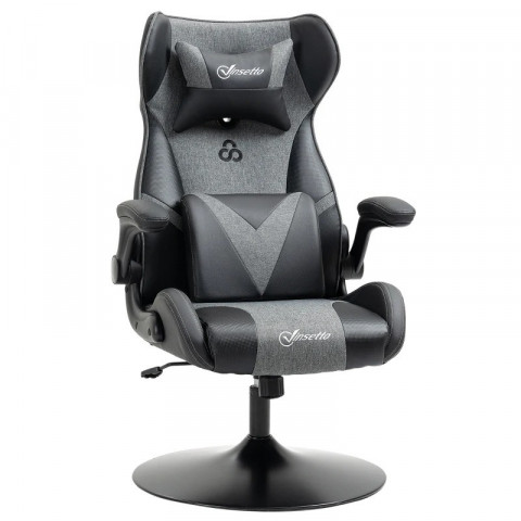 Ergonomická herní židle s nastavitelnými područkami | černá + šedá č.3