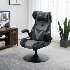 Ergonomická herní židle s nastavitelnými područkami | černá + šedá č.1