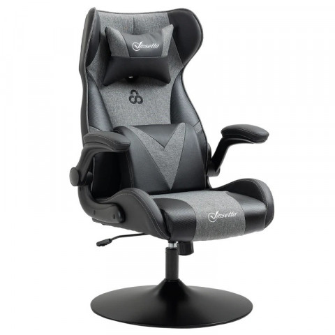 Ergonomická herní židle s nastavitelnými područkami | černá + šedá č.5