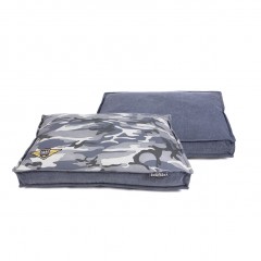 Luxusný pelech pre psa Lex & Max Army 75 x 50 cm | šedý
