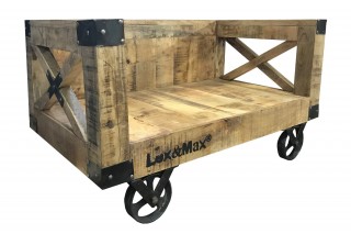 Luxusná drevená pohovka na kolieskach pre psa Lex & Max 75 x 50 cm | retro štýl č.2