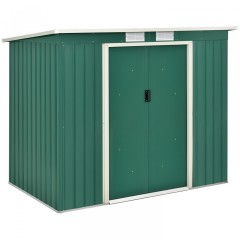 Záhradný domček so základňou M 213 x 130 x 173 cm | zelený