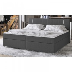 Posteľ Box Spring Cleveland s LED osvetlením 140 x 200 cm | šedá