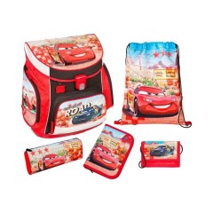 Školská aktovka Scool Cars McQueen 5-dielna sada | Váha len 1050g č.1