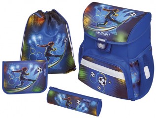 Školská aktovka Herlitz Loop Futbal 4-dielny set | Váha iba 890g č.1