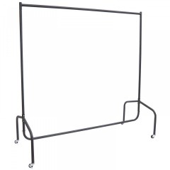Stojan na oblečenie kovový 150 x 60 x 150 cm | čierny č.1