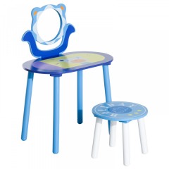 Detský toaletný stolík so zrkadlom | modrý č.1