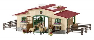 Schleich 42195 Stajňa s koňmi a príslušenstvom č.1