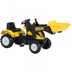 Šliapací traktor s nakladačom | žltý č.1