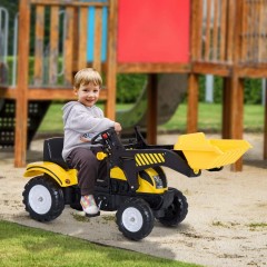 Šliapací traktor s nakladačom | žltý č.2