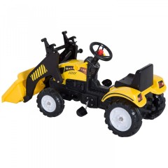 Šliapací traktor s nakladačom | žltý č.3