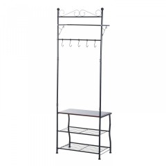 Botník s vešiakom | čierny č.2