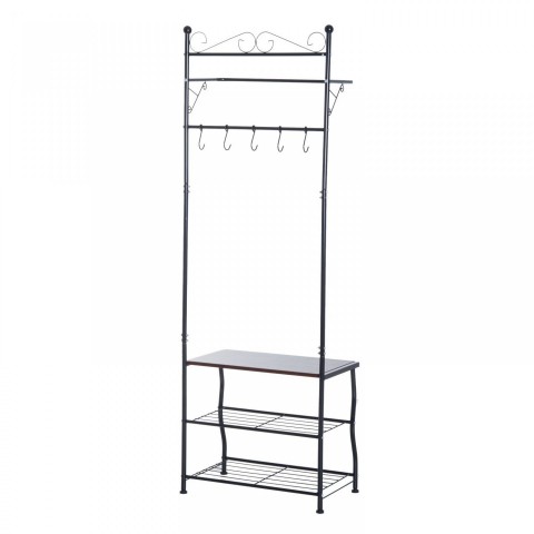 Botník s vešiakom | čierny č.2