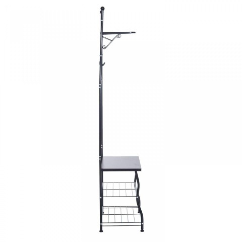 Botník s vešiakom | čierny č.3