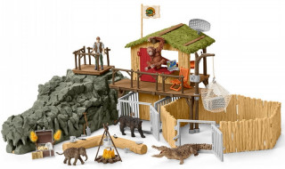 Schleich 42350 Výskumná stanica v krokodílej džungli č.1