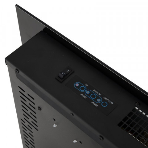 Elektrický krb na stenu LED 1000/2000W | čierny č.4