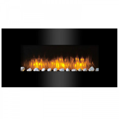 Elektrický krb na stenu LED 1000/2000W | čierny č.1