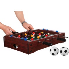 Mini stolný futbal futbalček 51x31x8 cm | tmavo hnedý č.1