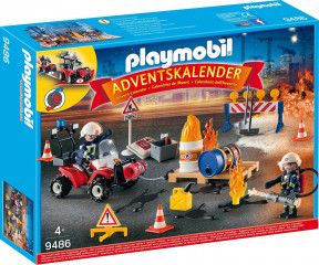 Adventný kalendár Playmobil 9486 Zásah hasičov č.1