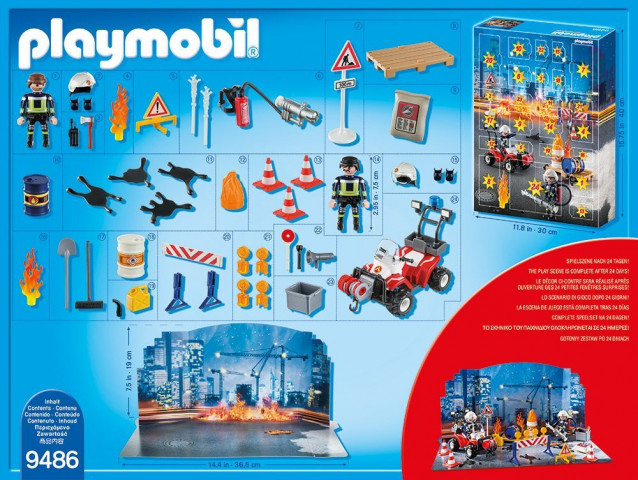 Adventný kalendár Playmobil 9486 Zásah hasičov č.3