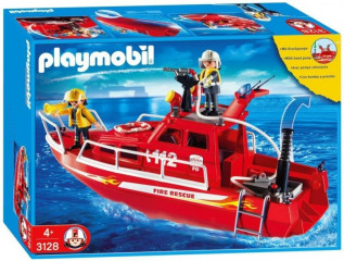 Playmobil 3128 Hasičská loď s vodným delom