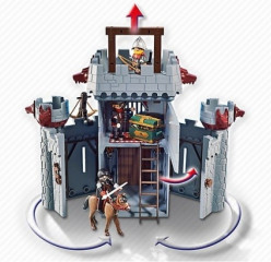 Playmobil 6697 Prenosný hrad Čierneho baróna č.3