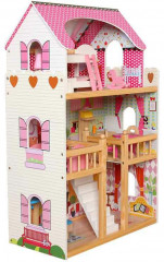 Drevený 3 poschodový domček pre bábiky Mia Bayer Chic 2000 č.3