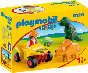 Playmobil 9120 Lovec dinosaurov na štvorkolke (1.2.3) č.1