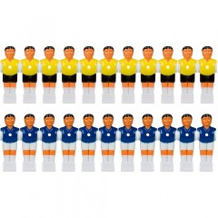 Náhradný hráč pre stolný futbal futbalček (na 15,9 mm tyč) 11 žltý + 11 modrý č.1