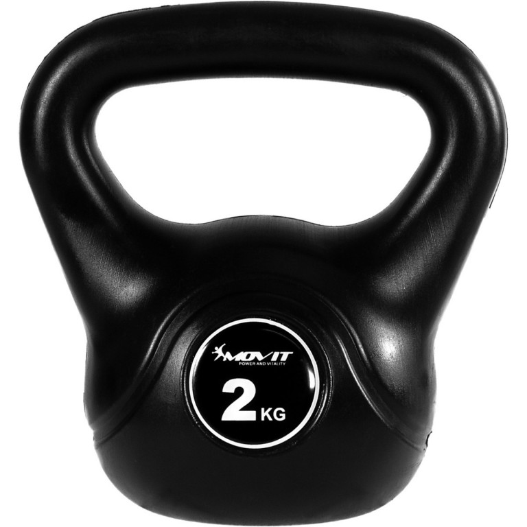 Kettlebell činka MOVIT 2 kg | čierna