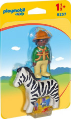 Playmobil 9257 Ošetrovateľ a zebra (1.2.3) č.1