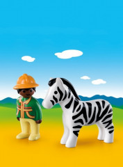 Playmobil 9257 Ošetrovateľ a zebra (1.2.3) č.2