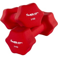 Neoprénové činky MOVIT 2x 3 kg červené č.1