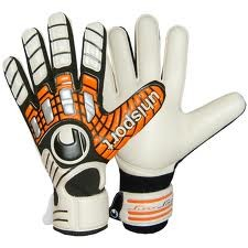 Brankárske rukavice Uhlsport Akkurat soft 100087101 | orange-white | veľkosť 9 č.1